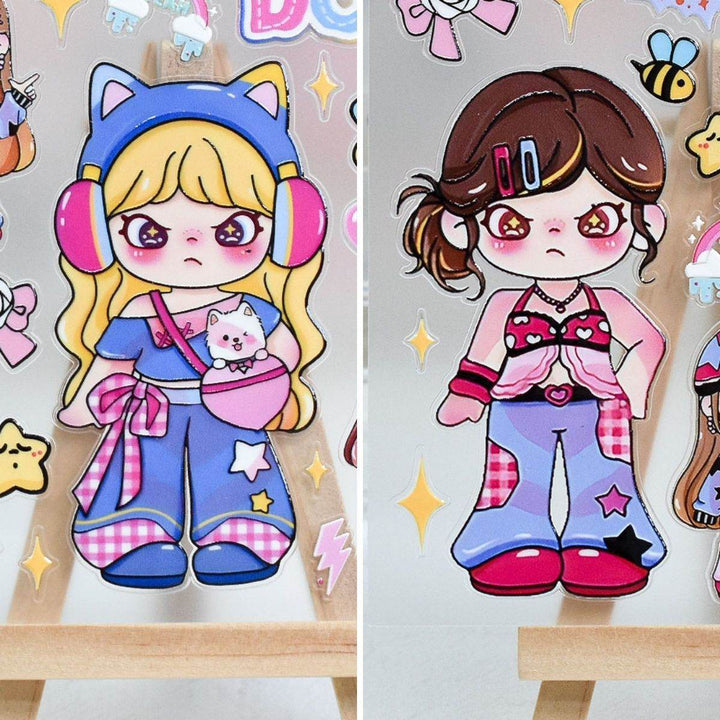 Dora Hot-selling Pop Mart Embossed Stickers diy Cute Phone Water Cup Decoration - Leokee case