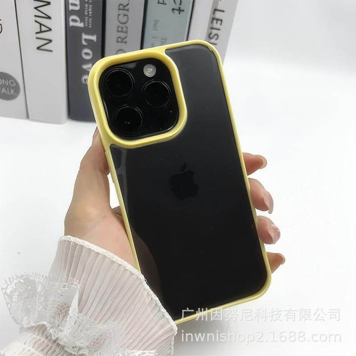 Colorful Border Groove Shell Resin Cream Glue DIY Phone Case - Leokee case