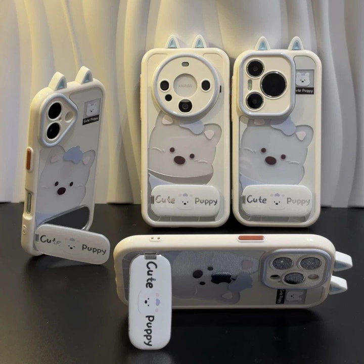 Cute Phone Case West Highland Puppy Phone Protective Sleeve14Mirror Bracket - Leokee case