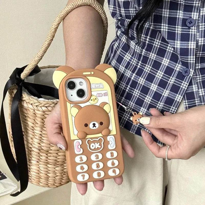 Phone Rilakkuma Phone Case artoon Anti-fall Protective Case - Leokee case