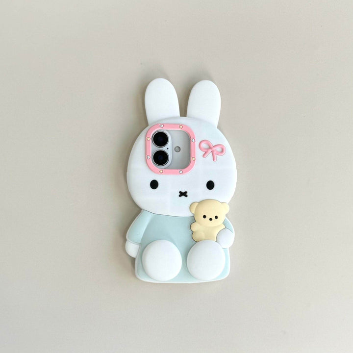 Blue White Pink Miffy Bunny Phone Case - Leokee case