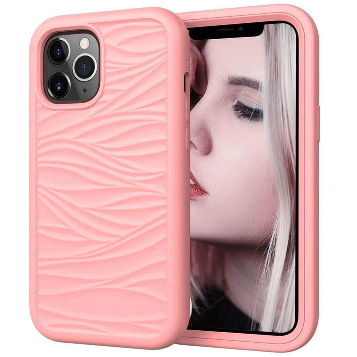 Thickened silicone wave pattern non-slip phone case - Leokee case