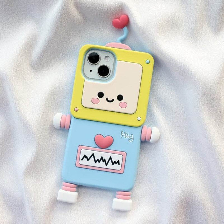 Cute three-dimensional robot phone case - Leokee case