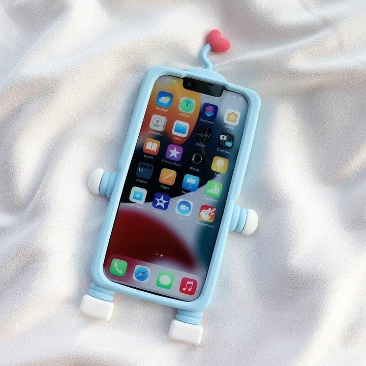 Cute three-dimensional robot phone case - Leokee case