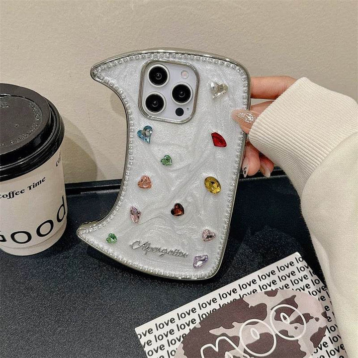 Three-dimensional diamond handbag style cell phone case - Leokee case