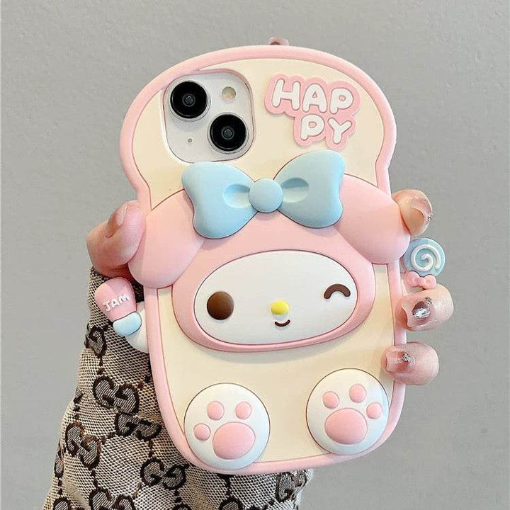 Cartoon kitty all-inclusive cell phone case - Leokee case