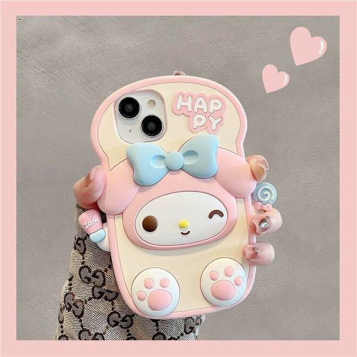 Cartoon kitty all-inclusive cell phone case - Leokee case