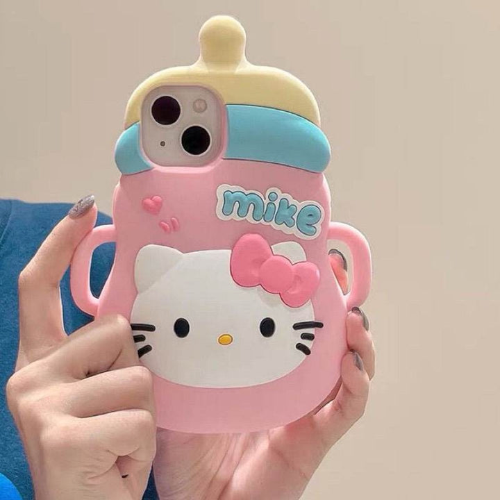 Cute Bottle KT Cat Phone Case - Leokee case
