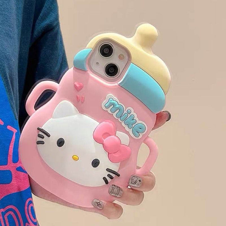Cute Bottle KT Cat Phone Case - Leokee case