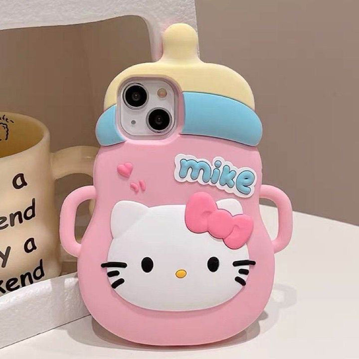 Cute Bottle KT Cat Phone Case - Leokee case
