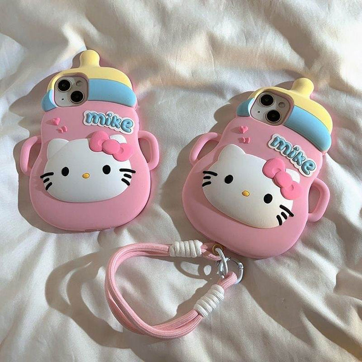 Cute Bottle KT Cat Phone Case - Leokee case