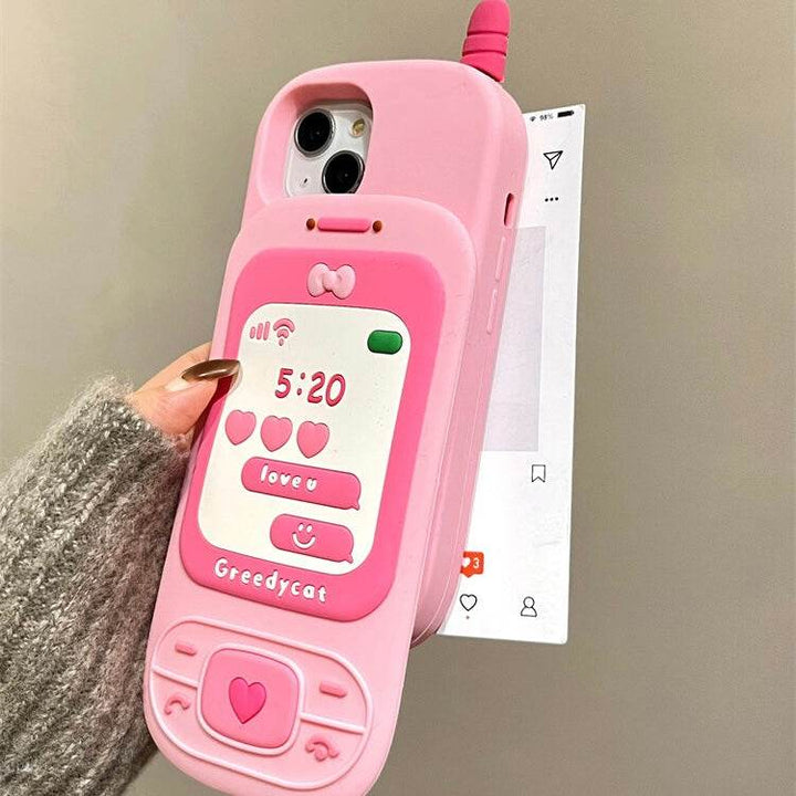 Pink Sliding Makeup Mirror Big Brother Phone Case - Leokee case