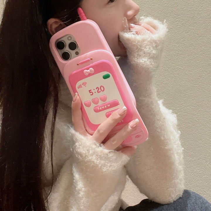 Pink Sliding Makeup Mirror Big Brother Phone Case - Leokee case