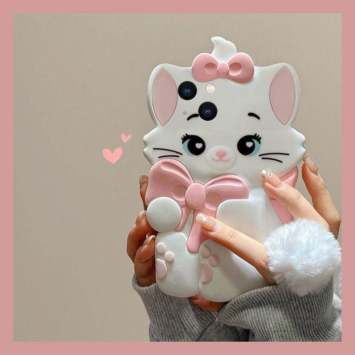 Three-dimensional cartoon Mary cat phone case - Leokee case