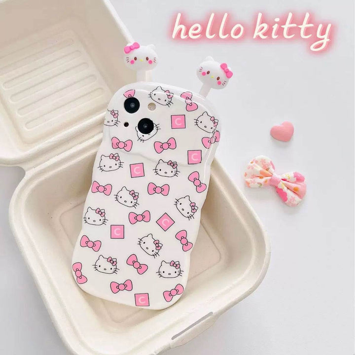 Pink Bow KT Cat Phone Case - Leokee case