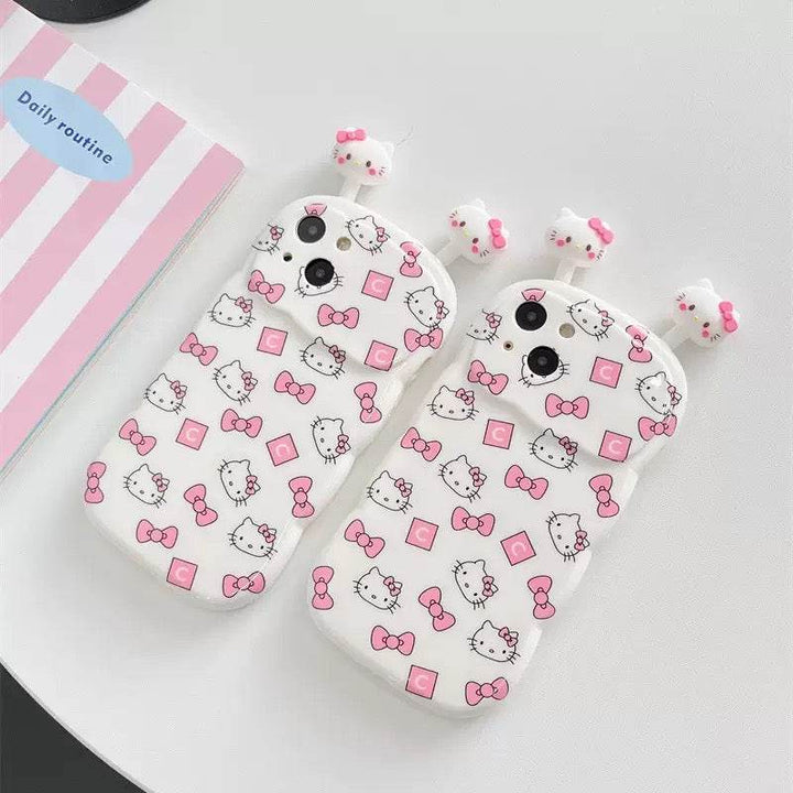 Pink Bow KT Cat Phone Case - Leokee case