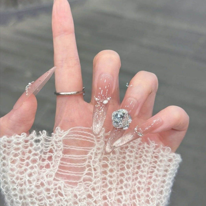 Sweet Ice Berry Burst Glitter Pink Cat Eye Handmade Nail Art - Leokee case