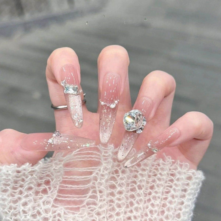 Sweet Ice Berry Burst Glitter Pink Cat Eye Handmade Nail Art - Leokee case