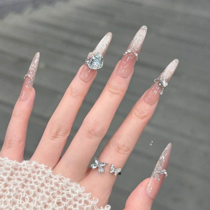 Sweet Ice Berry Burst Glitter Pink Cat Eye Handmade Nail Art - Leokee case