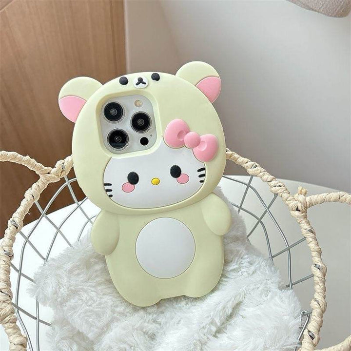 Three-dimensional kt cat easy bear cell phone case - Leokee case