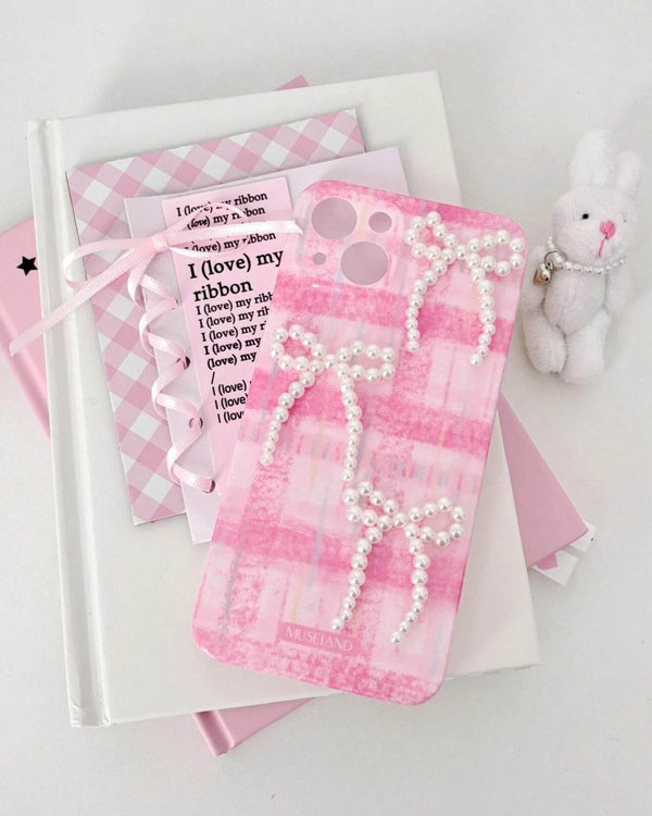 Pearl bow cell phone case - Leokee case
