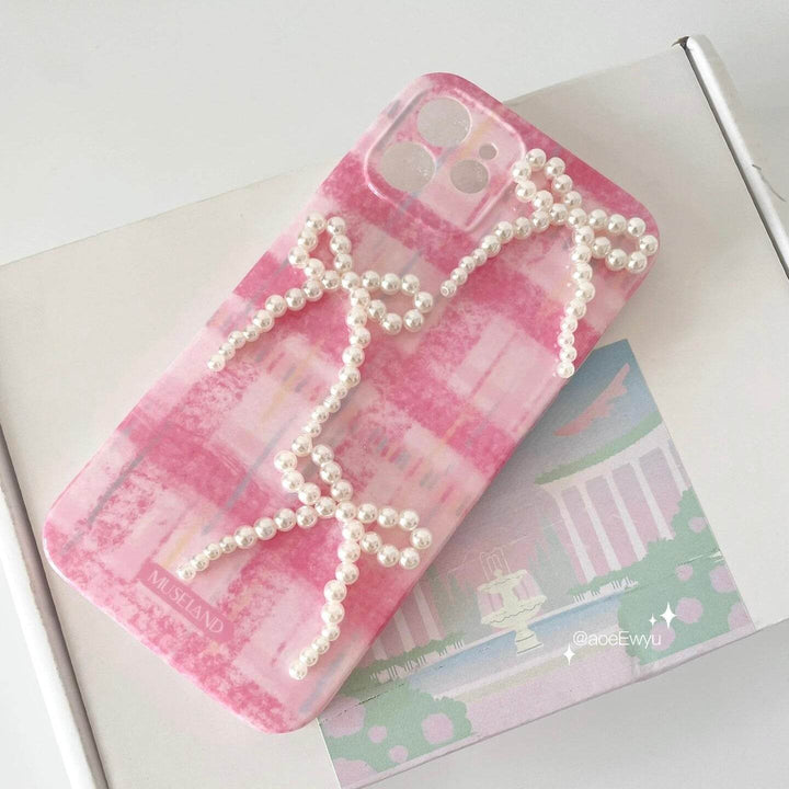 Pearl bow cell phone case - Leokee case