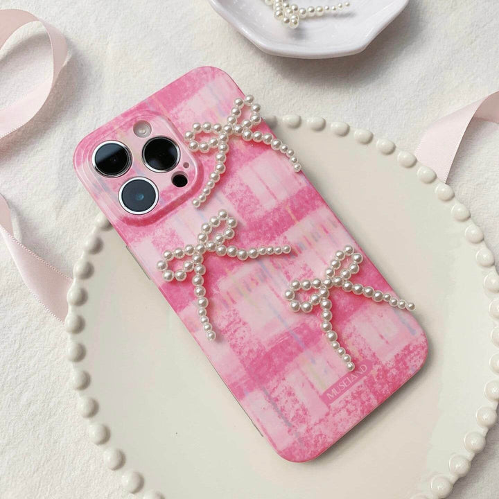 Pearl bow cell phone case - Leokee case