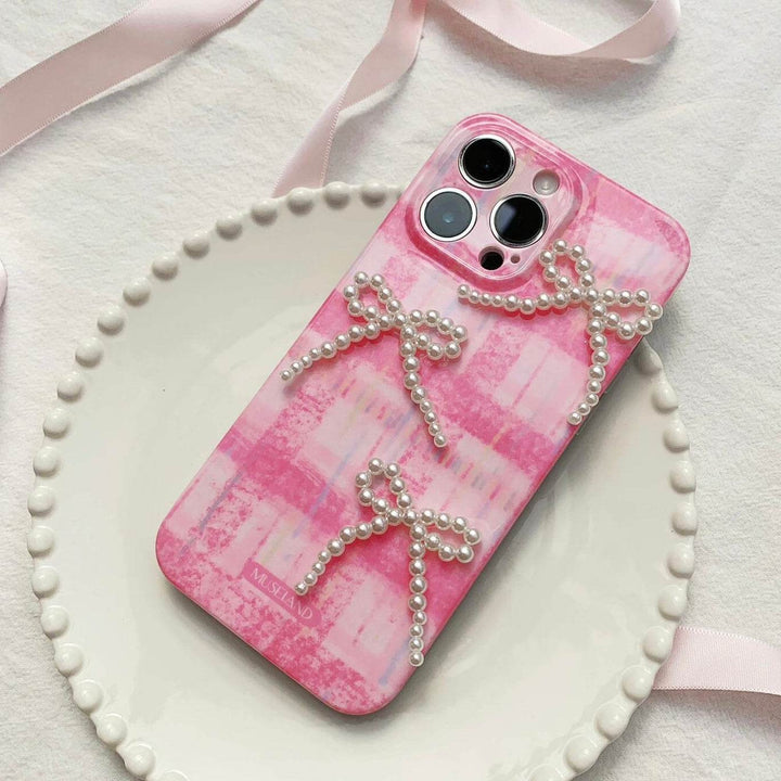 Pearl bow cell phone case - Leokee case