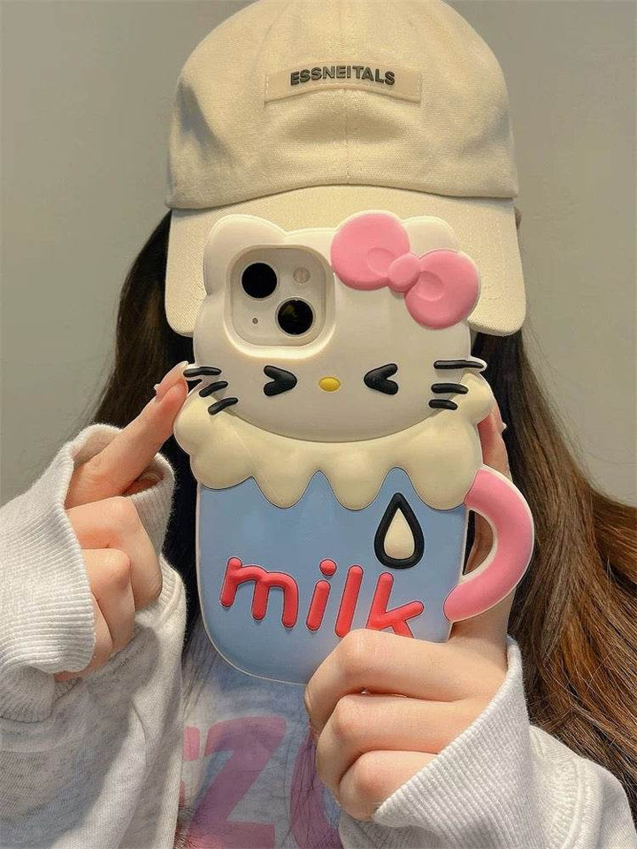 KT Cat Rings Cup iphone Case - Leokee case