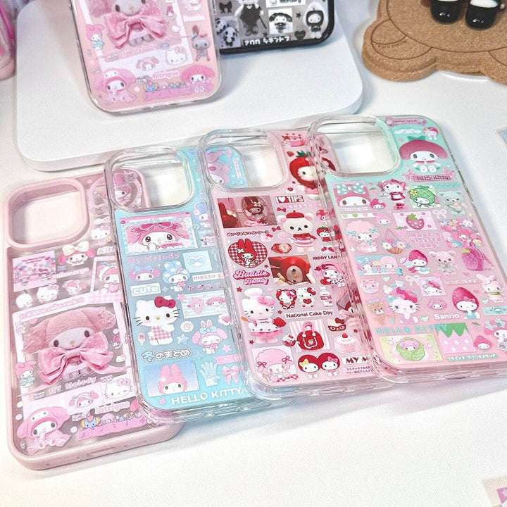 Melody KT Rabbit Handmade Glue-on Sticker Phone Case - Leokee case