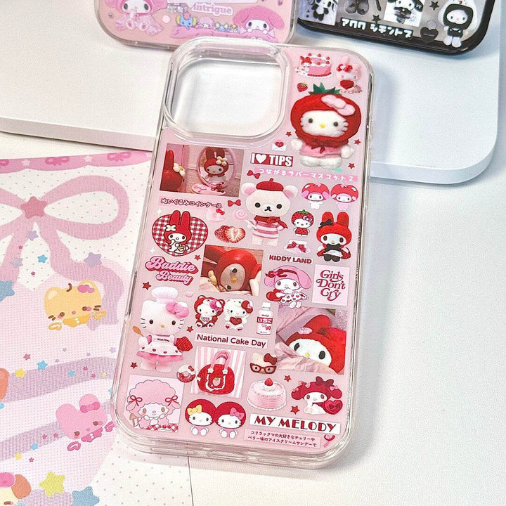 Melody KT Rabbit Handmade Glue-on Sticker Phone Case - Leokee case