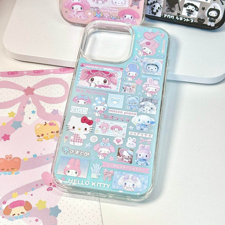 Melody KT Rabbit Handmade Glue-on Sticker Phone Case - Leokee case