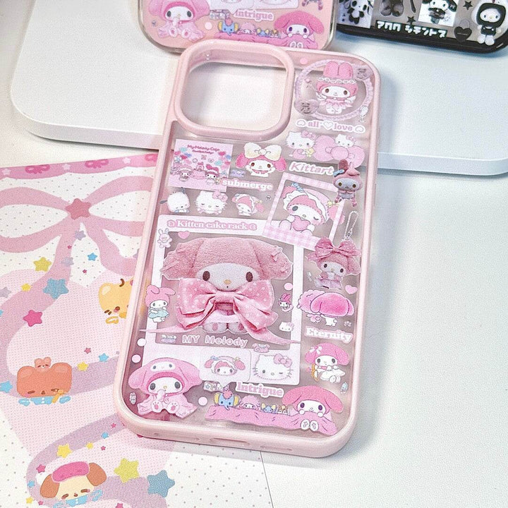 Melody KT Rabbit Handmade Glue-on Sticker Phone Case - Leokee case