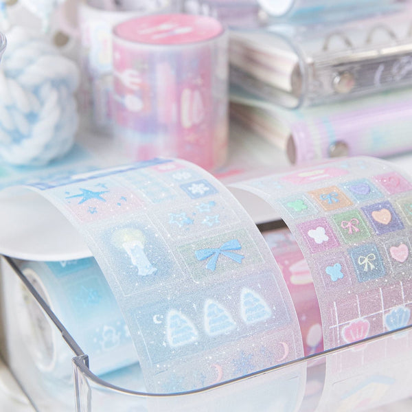 2M Macaron Color Sparkling Sand Sticker Roll