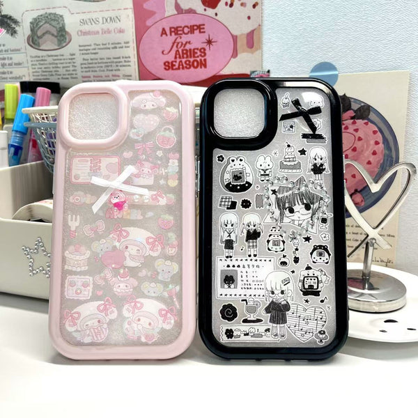 Mymelody And School Girl Handmade Sticker Phone Case