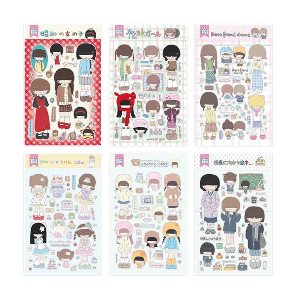 Graffiti Cute Cartoon Girl Stickers