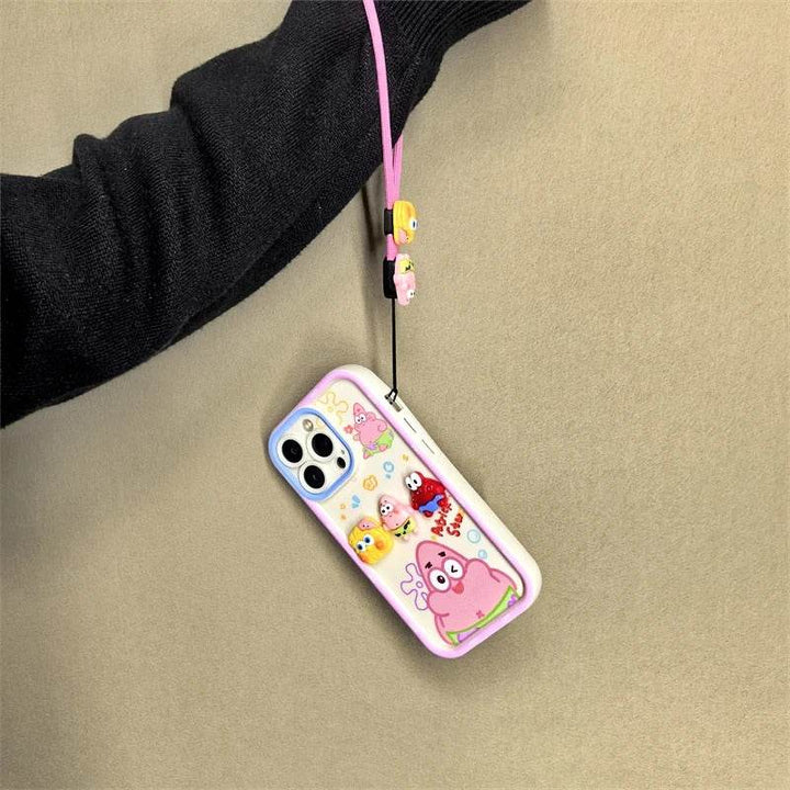 Cute Cartoon SpongeBob Patrick Star Cases Wristband Strap Cover - Leokee case