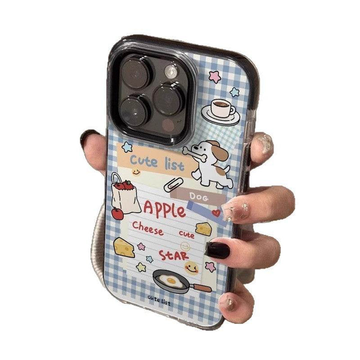 Sticky Note Puppy Black Frame Compatible with iphone case Creative Personality - Leokee case