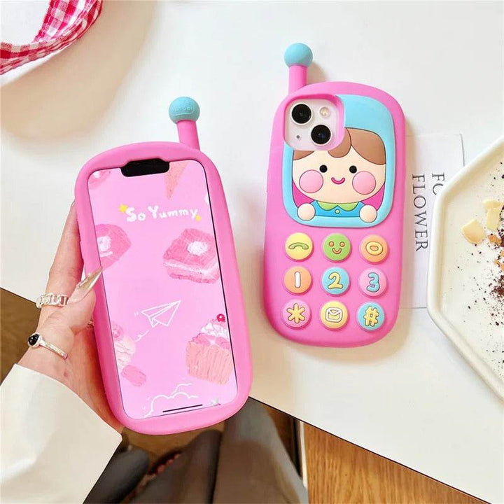 Fun Cartoon 3D Cute Doll Mobile Phone Case for iPhone 12 13 14 15 16 promax - Leokee case