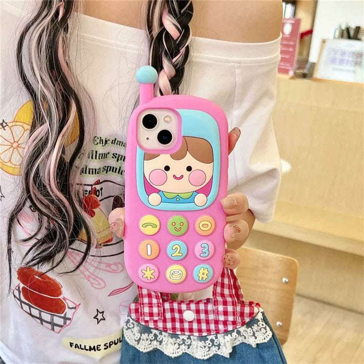 Fun Cartoon 3D Cute Doll Mobile Phone Case for iPhone 12 13 14 15 16 promax - Leokee case