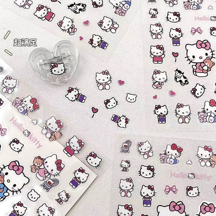 Cartoon Cat Pen Holder Waterproof Transparent Sticker High Appearance Cute ins Wind Decorative Stickers - Leokee case