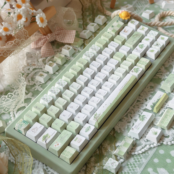 [In Stock] Summer Rain Dye Sublimation PBT Cherry Profile Keycaps