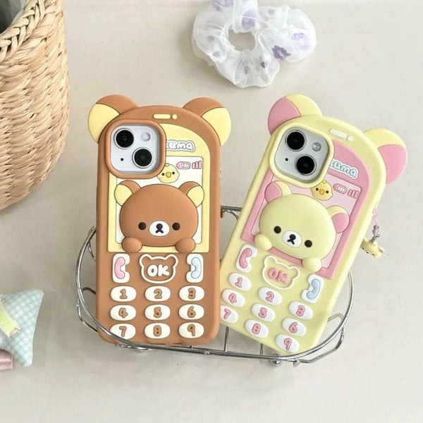 Phone Rilakkuma Phone Case artoon Anti-fall Protective Case - Leokee case