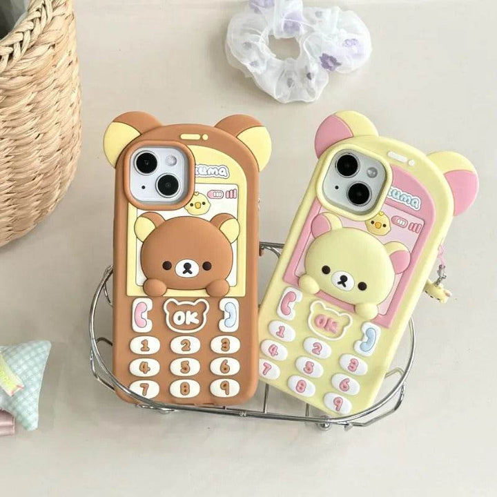 Phone Rilakkuma Phone Case artoon Anti-fall Protective Case - Leokee case