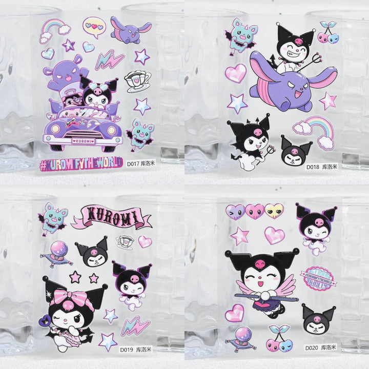 Kuromi Cute Cartoon Kuromi Embossed Stickers for Phones, Tablets, Journals, and Water Bottles Decorative Embossed Stickers - Leokee case