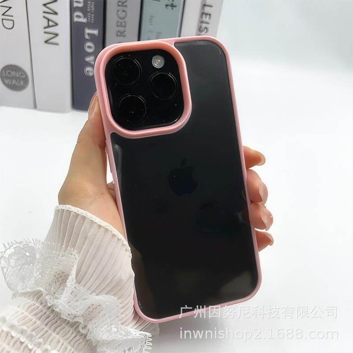 Colorful Border Groove Shell Resin Cream Glue DIY Phone Case - Leokee case