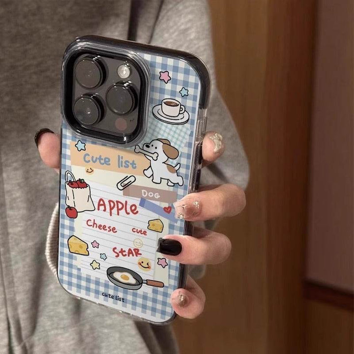 Sticky Note Puppy Black Frame Compatible with iphone case Creative Personality - Leokee case