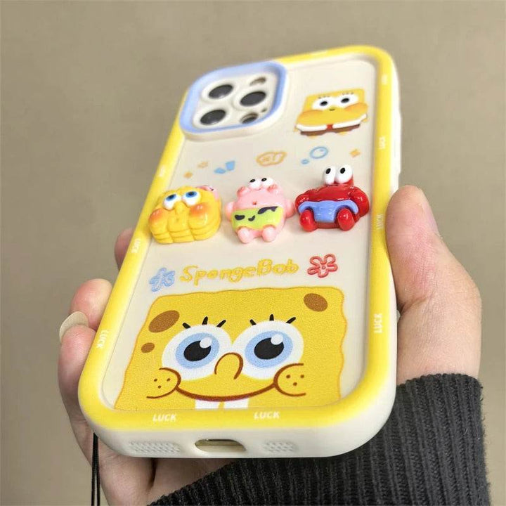 Cute Cartoon SpongeBob Patrick Star Cases Wristband Strap Cover - Leokee case