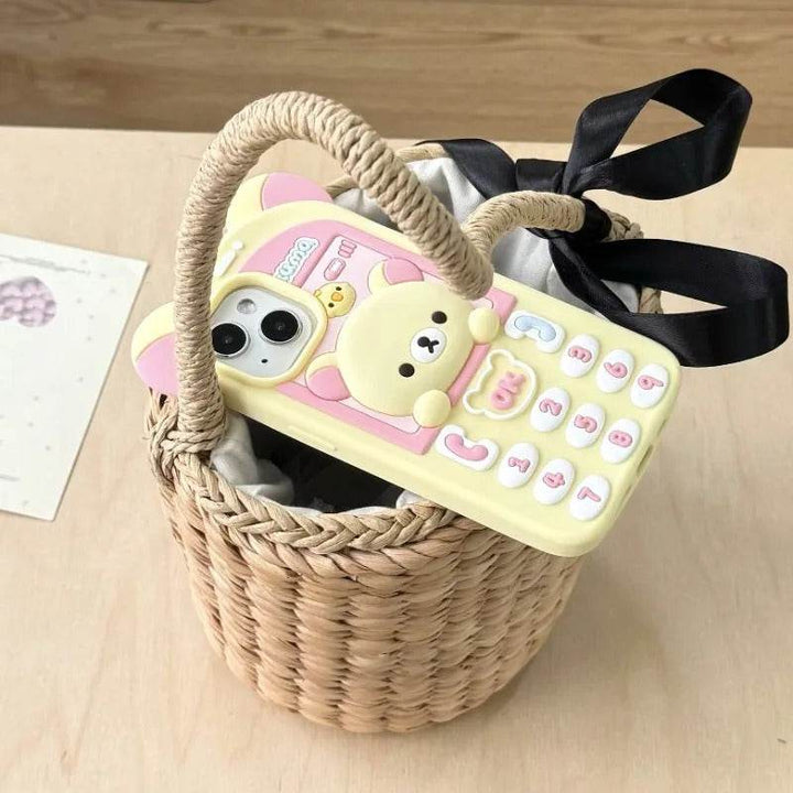 Phone Rilakkuma Phone Case artoon Anti-fall Protective Case - Leokee case