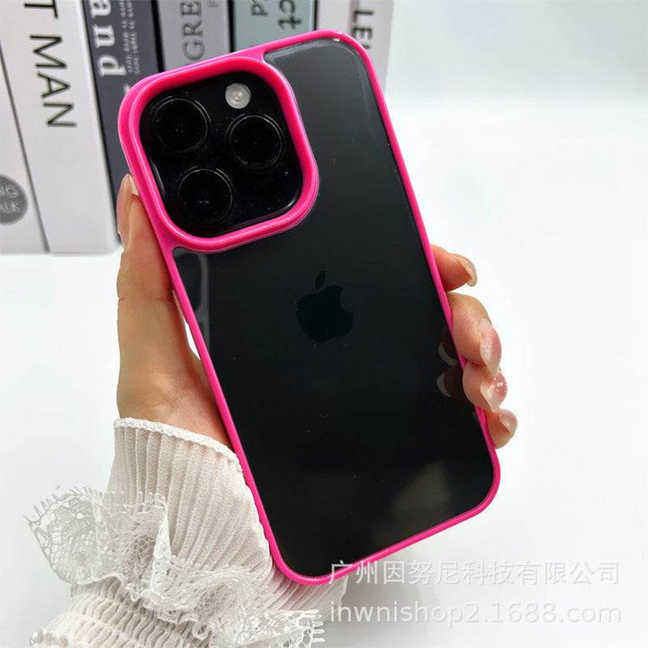 Colorful Border Groove Shell Resin Cream Glue DIY Phone Case - Leokee case